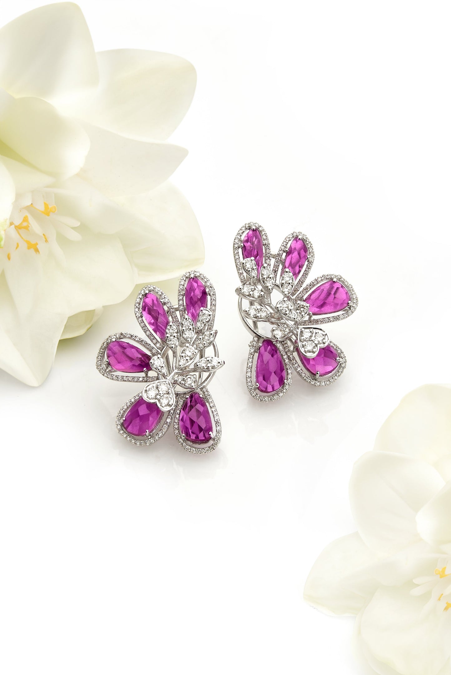Pink Sapphires Earrings