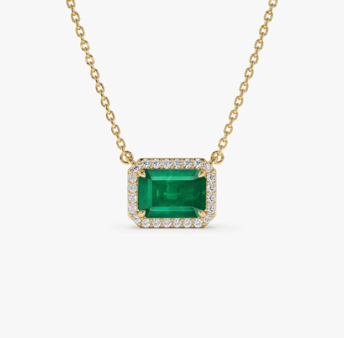Octagon Emerald Pendant